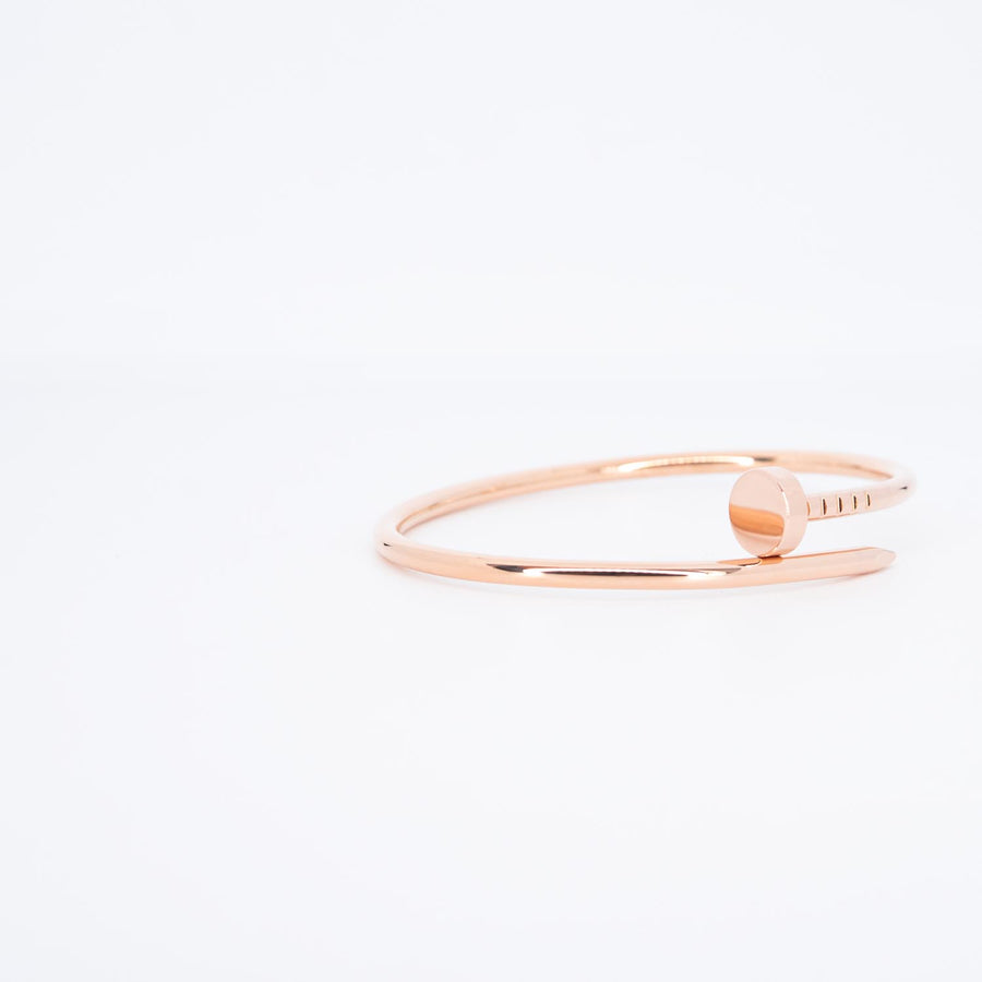 กำไลข้อมือ Cartier Juste Un Clou Bracelet, small model 18K Rose Gold Size 14# (Used) #vrcab 7377