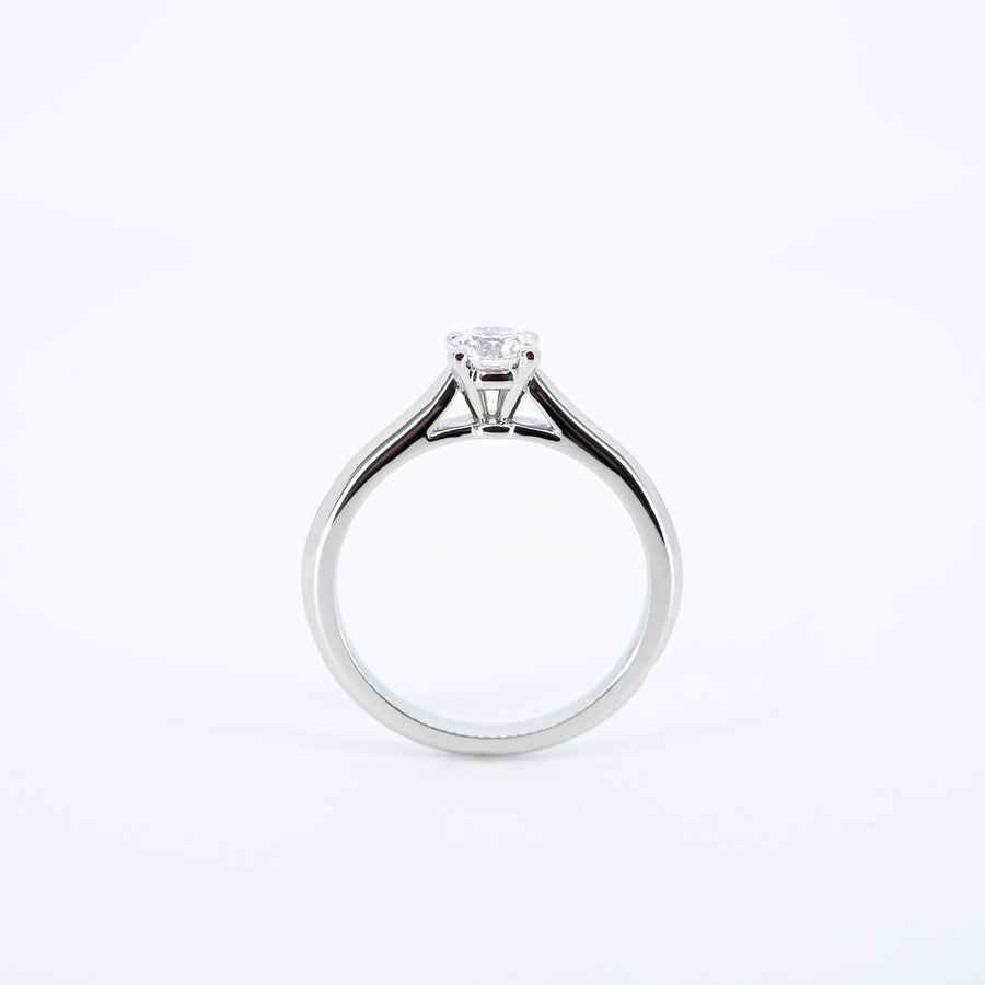 แหวน Cartier 1895 Solitaire ring 0.37ct G VVS2 Platinum950 Size 49# (Used) #vrca 0951