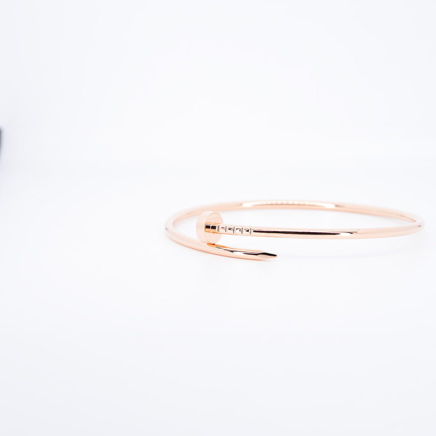 **hold k. Sakdinon**กำไลข้อมือ Cartier Juste Un Clou Bracelet, small model 18K Rose Gold Size 18# (Used) #vrcab 7378