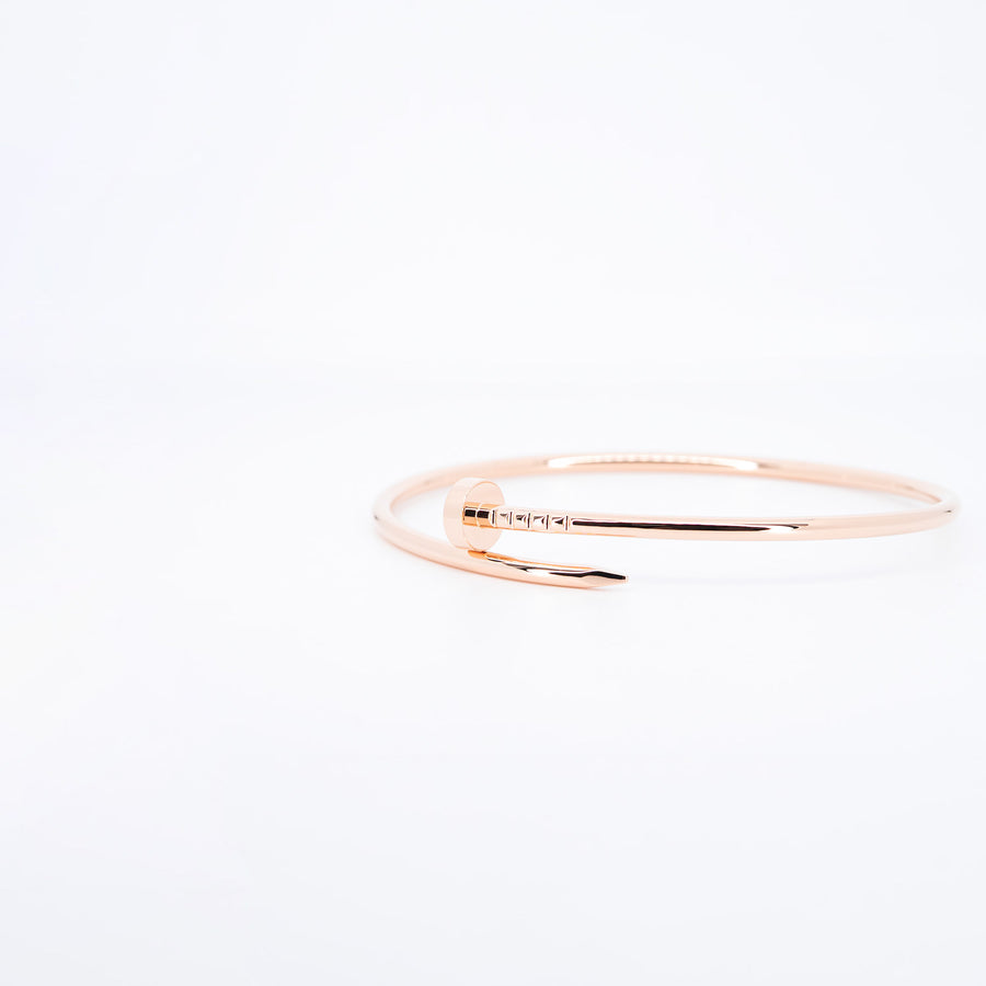 **hold k. Sakdinon**กำไลข้อมือ Cartier Juste Un Clou Bracelet, small model 18K Rose Gold Size 18# (Used) #vrcab 7378