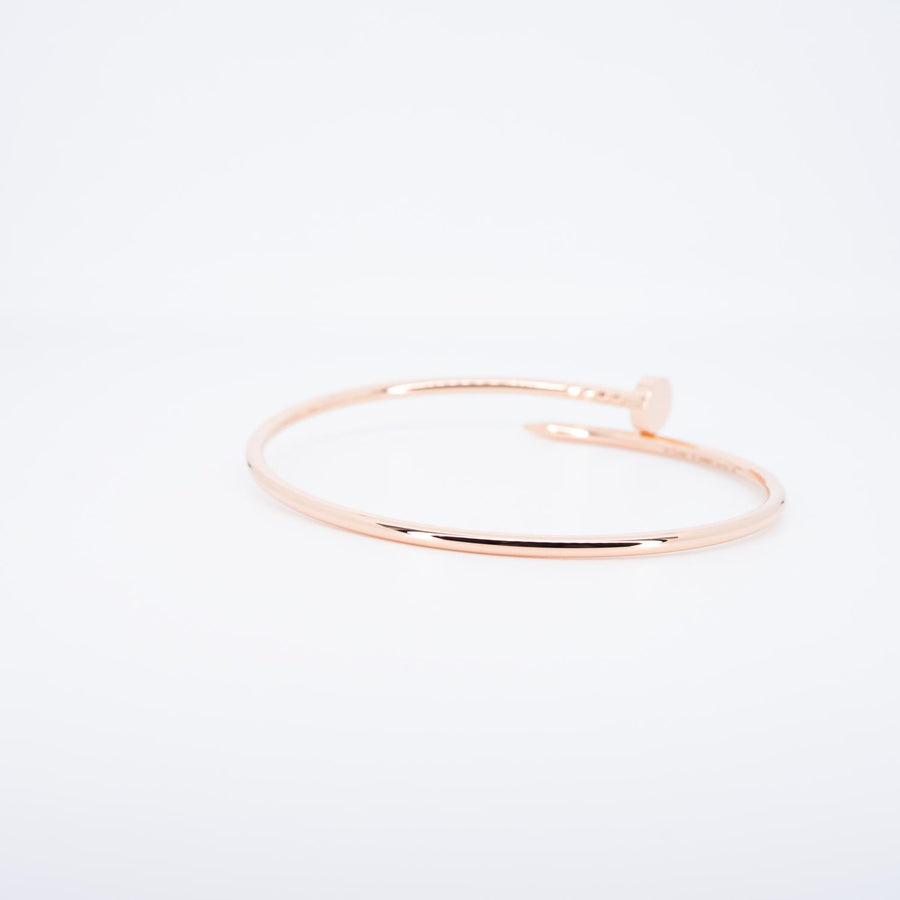 **hold k. Sakdinon**กำไลข้อมือ Cartier Juste Un Clou Bracelet, small model 18K Rose Gold Size 18# (Used) #vrcab 7378