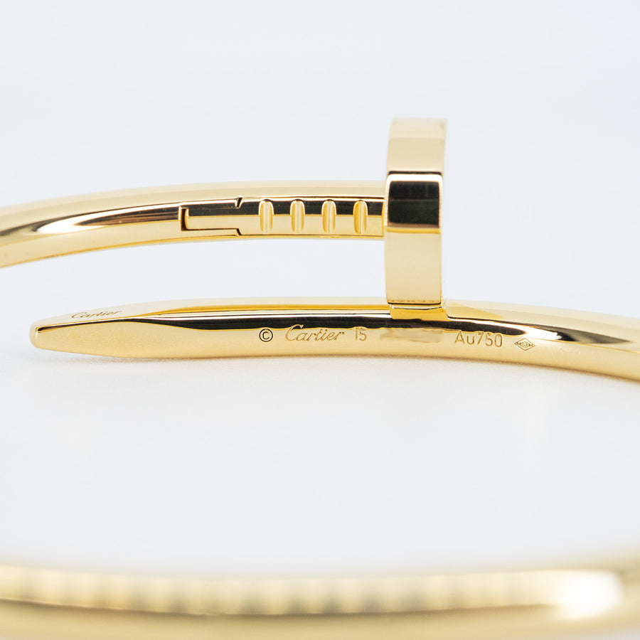 กำไลข้อมือ Cartier Juste Un Clou Bracelet 18K Yellow Gold Size 15# (Used) #vrca 0955