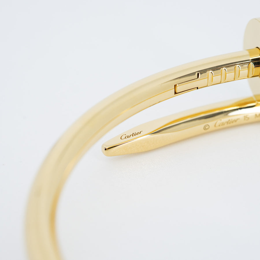 กำไลข้อมือ Cartier Juste Un Clou Bracelet 18K Yellow Gold Size 15# (Used) #vrca 0955