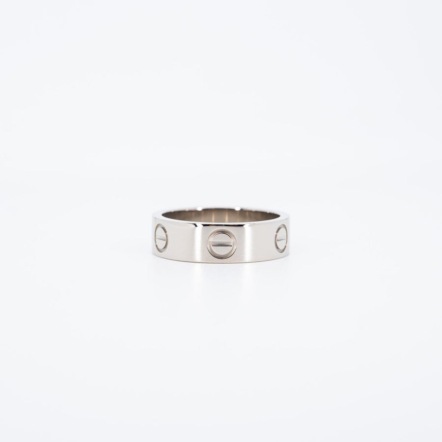 แหวน Cartier Love Ring 18K White Gold Size 52# (Used) #vrcarimt 7362