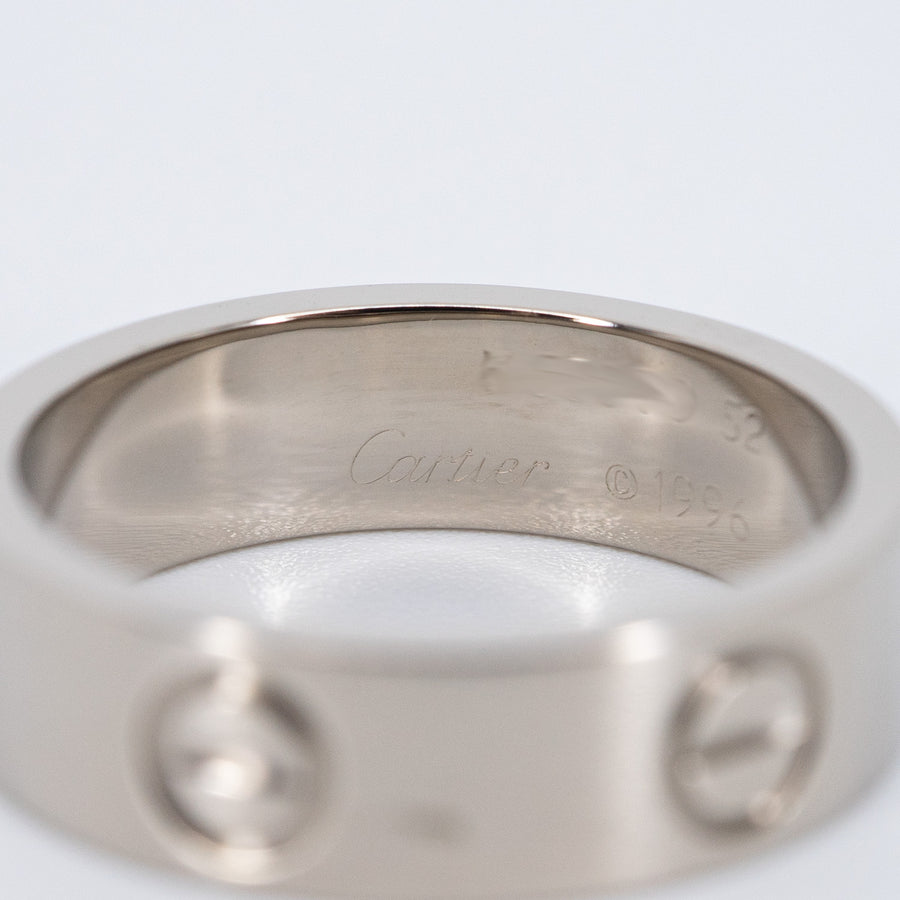 แหวน Cartier Love Ring 18K White Gold Size 52# (Used) #vrcarimt 7362