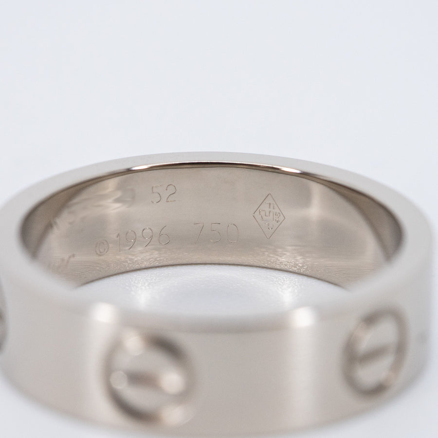 แหวน Cartier Love Ring 18K White Gold Size 52# (Used) #vrcarimt 7362
