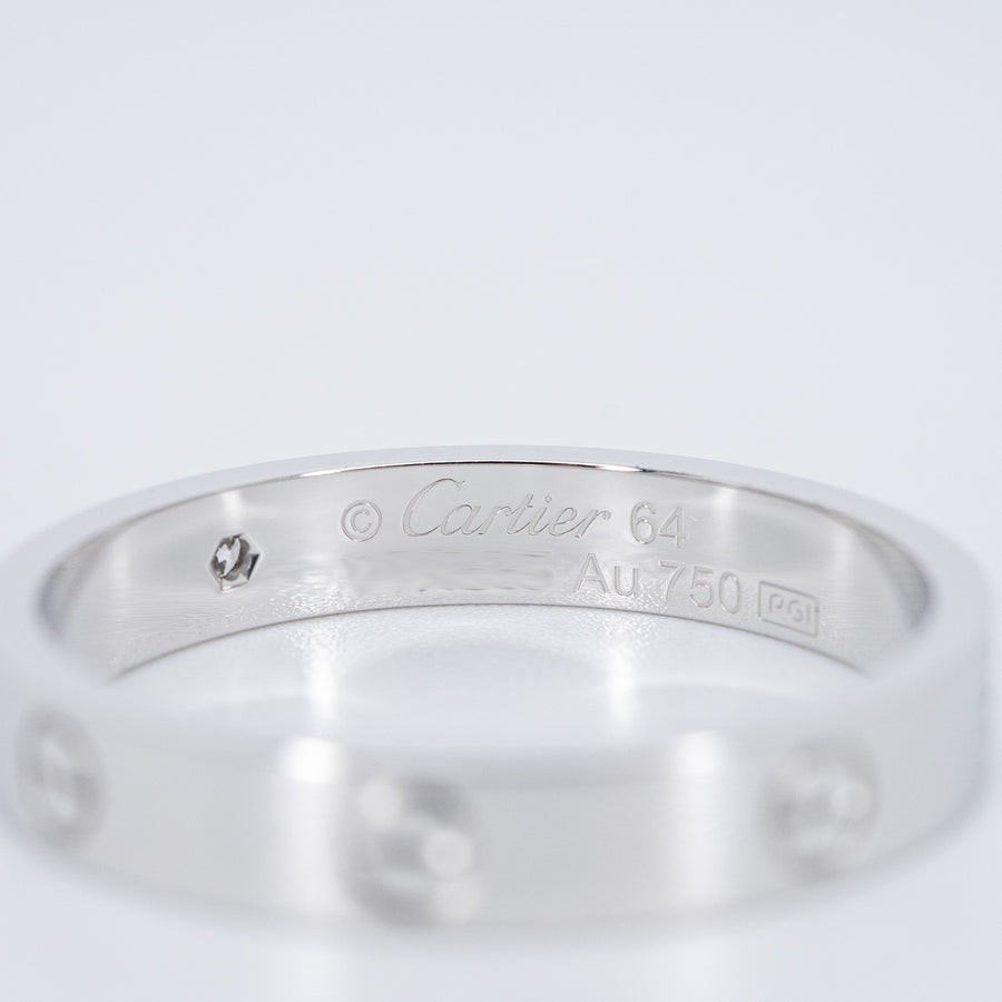 แหวน Cartier Love band 1Diamond 18K White Gold Size 64# (Used) #vrcarimt 7397