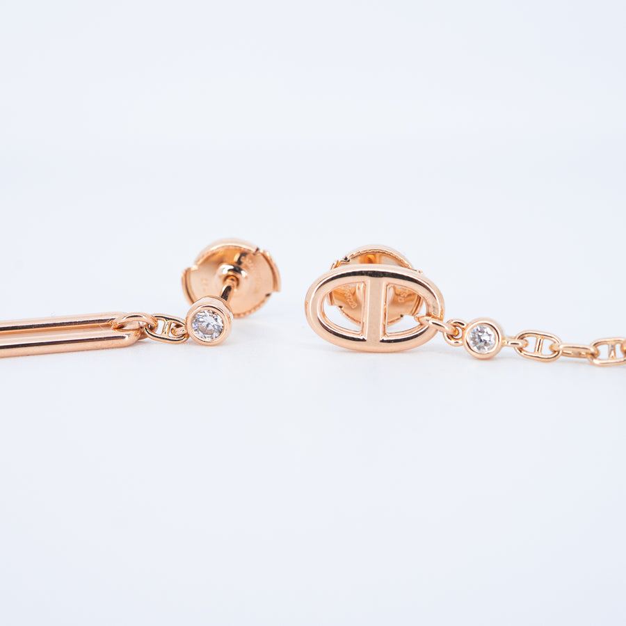 ต่างหู Hermes Chaine d'ancre Chaos ต่างหู 18K Rose Gold (Used) #vrhe 0953