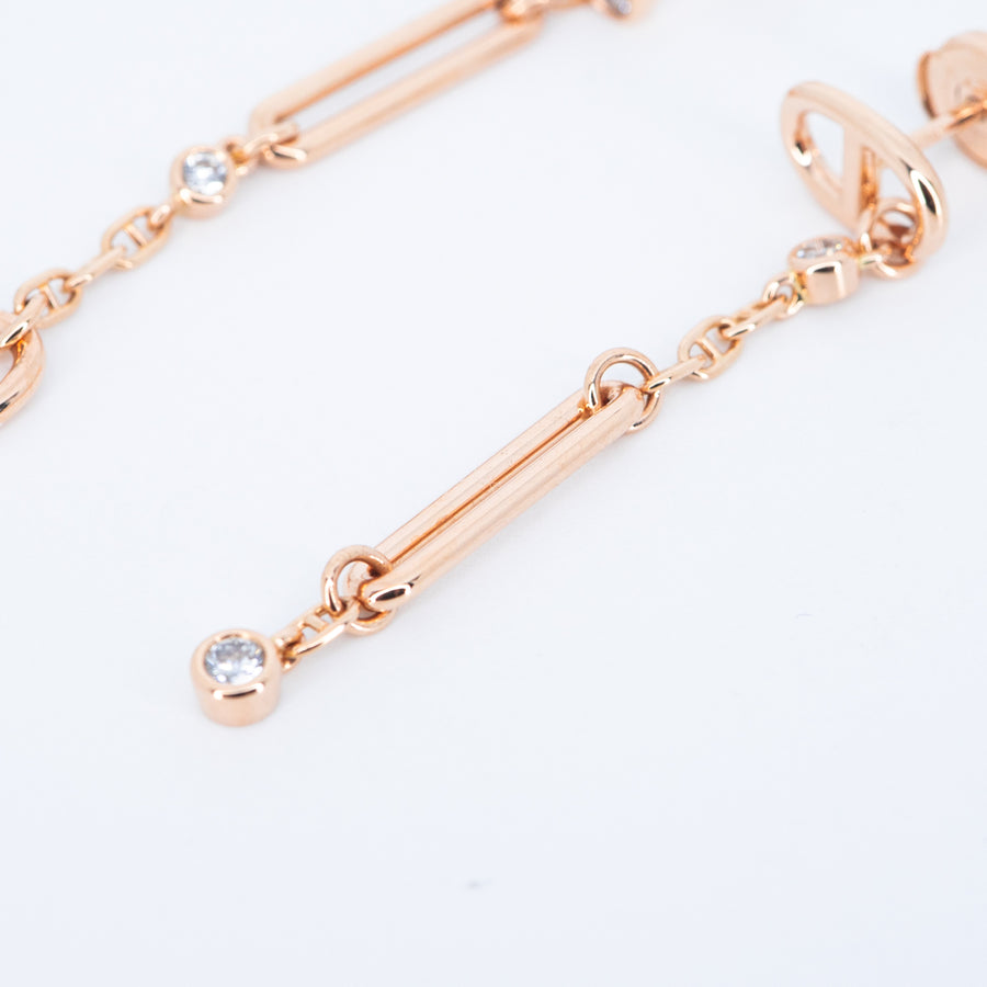 ต่างหู Hermes Chaine d'ancre Chaos ต่างหู 18K Rose Gold (Used) #vrhe 0953