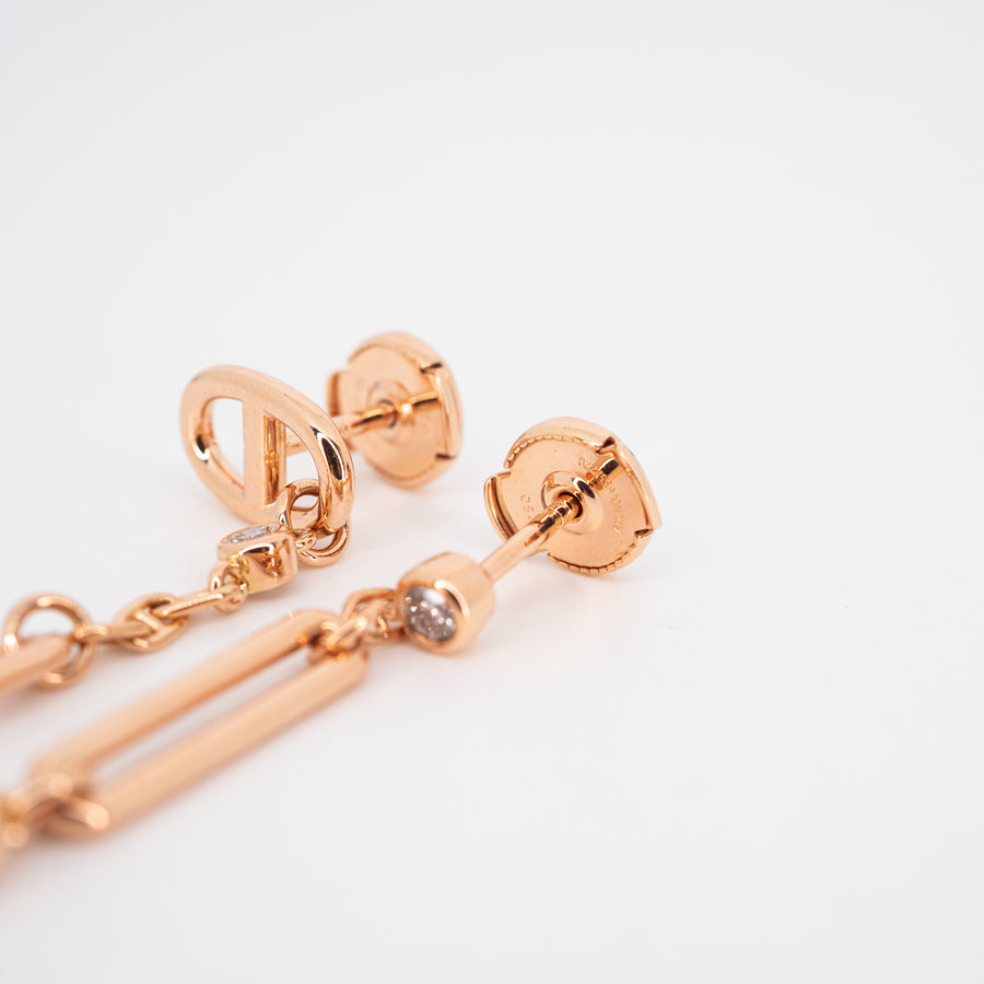 ต่างหู Hermes Chaine d'ancre Chaos ต่างหู 18K Rose Gold (Used) #vrhe 0953