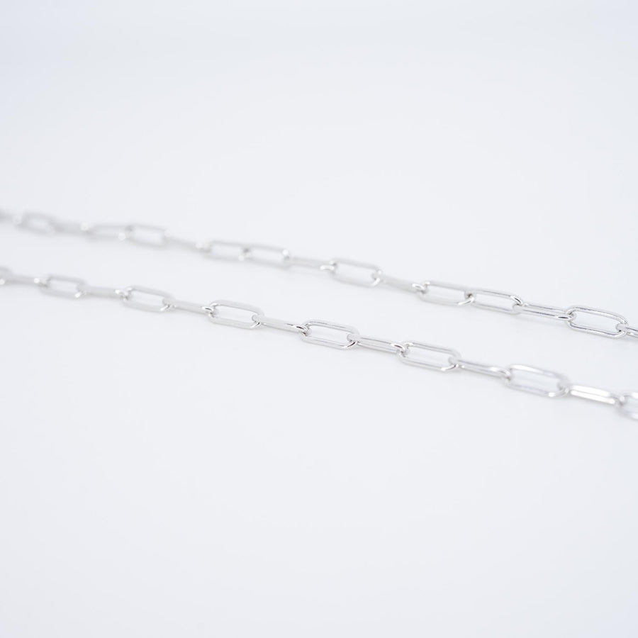 สร้อยและจี้ Tiffany &amp; Co. Tiffany Lock with Diamonds, Medium Model 18K White Gold Size 45cm.# (Used) #vrti 0960