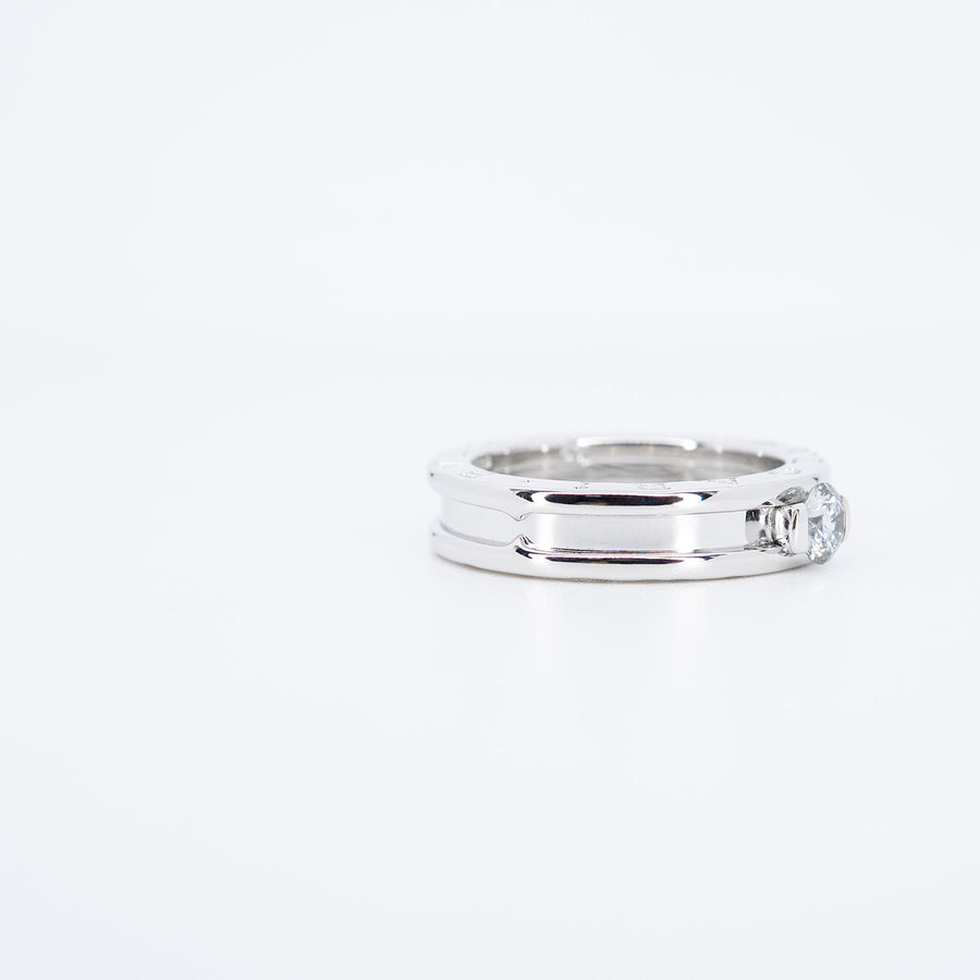 แหวน Bvlgari B.zero1 1band Solitaire Ring 0.30ct F VVS1 18K White Gold Size 53# (Used) #vrbvrimt 7440