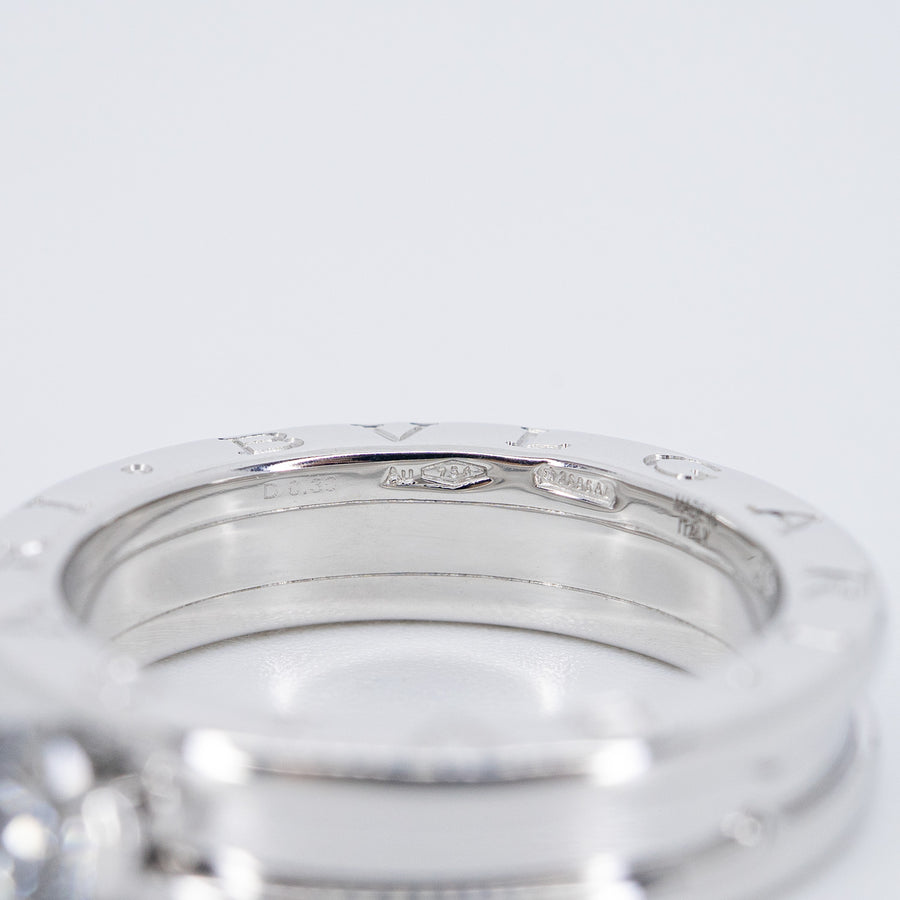 แหวน Bvlgari B.zero1 1band Solitaire Ring 0.30ct F VVS1 18K White Gold Size 53# (Used) #vrbvrimt 7440