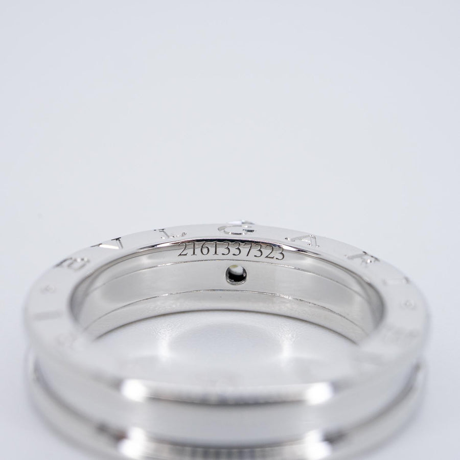 แหวน Bvlgari B.zero1 1band Solitaire Ring 0.30ct F VVS1 18K White Gold Size 53# (Used) #vrbvrimt 7440