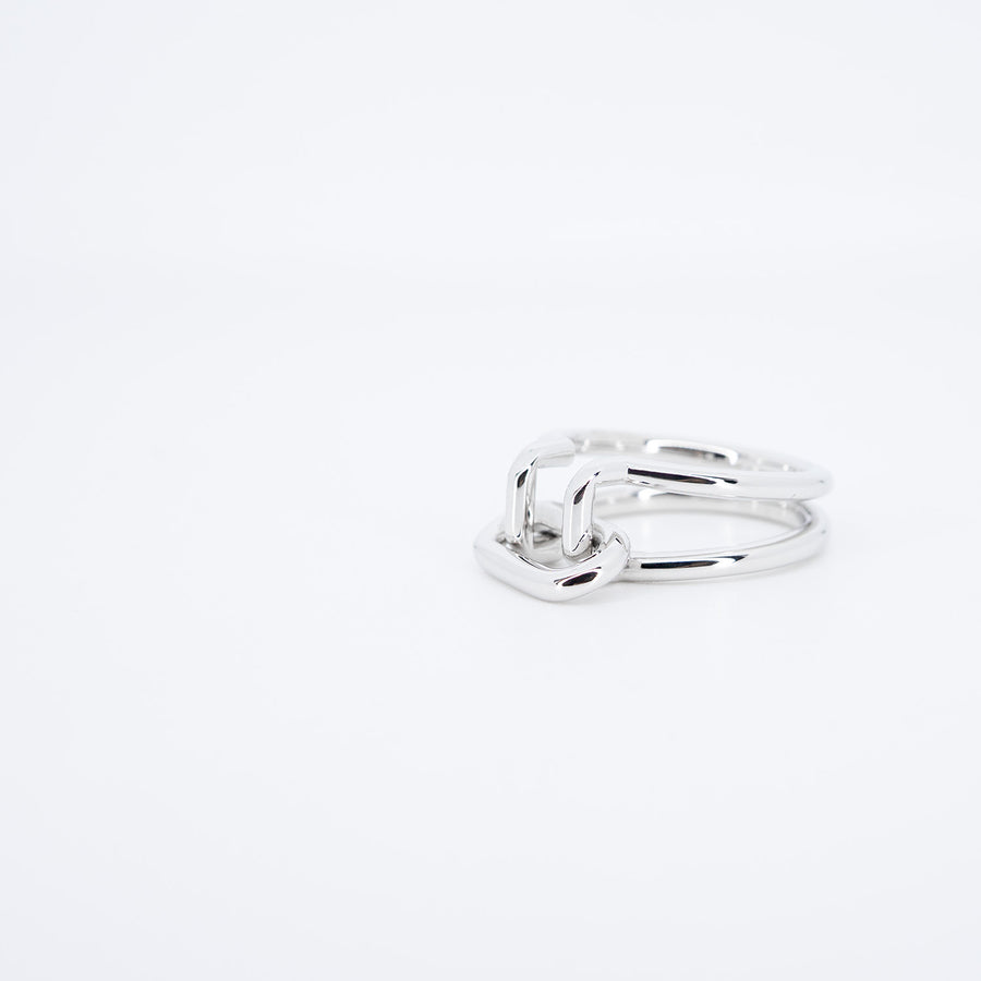 vrtirimt 7417 16/09/25 Tiffany &amp; Co. Tiffany HardWear แหวนเงินแท้สองวง #T4