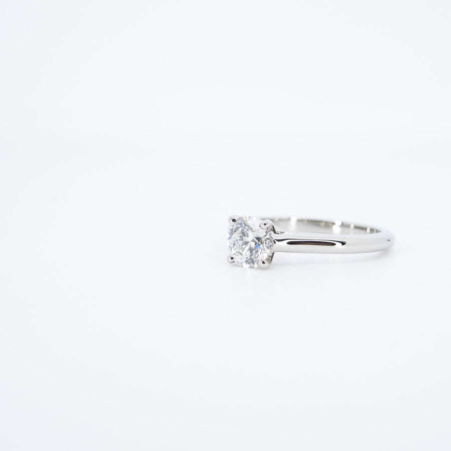 vrcar 7456 24/09/25 Cartier 1895 solitaire, เพชรเหลี่ยมเกสร 1.03 1.03ct G VVS1 pt950 2017 55 #T3
