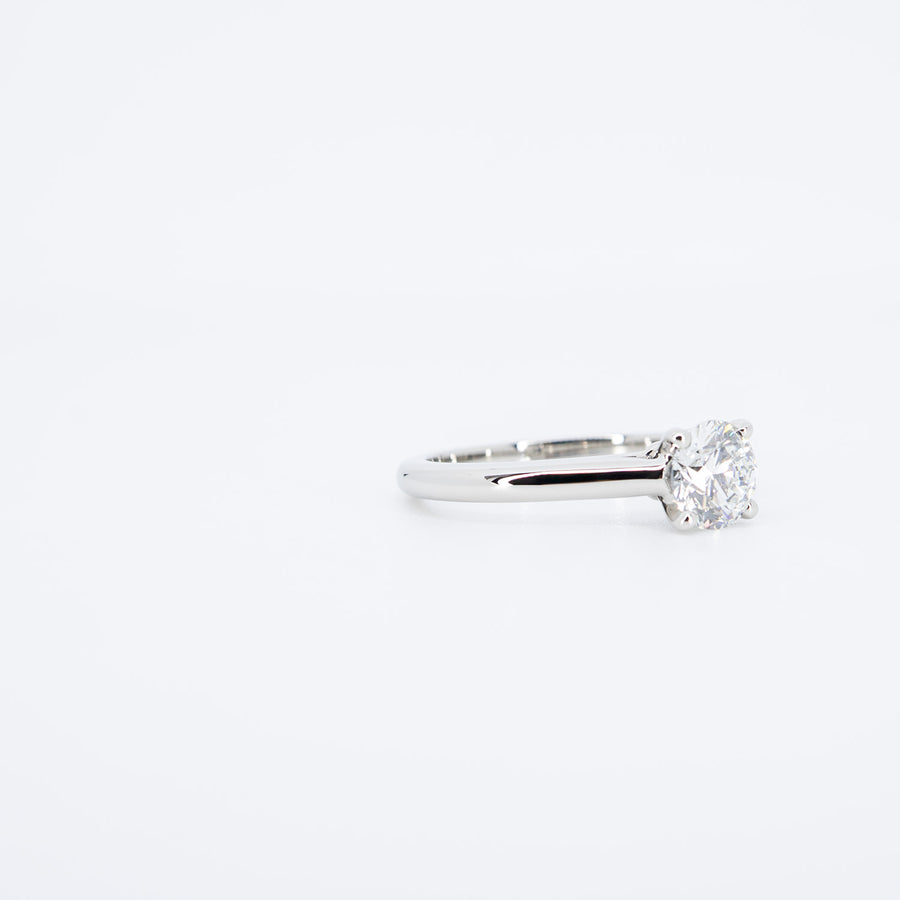 vrcar 7456 24/09/25 Cartier 1895 solitaire, เพชรเหลี่ยมเกสร 1.03 1.03ct G VVS1 pt950 2017 55 #T3