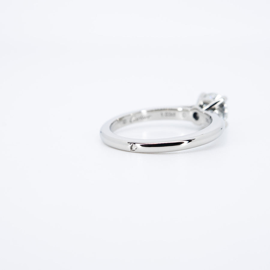 vrcar 7456 24/09/25 Cartier 1895 solitaire, เพชรเหลี่ยมเกสร 1.03 1.03ct G VVS1 pt950 2017 55 #T3