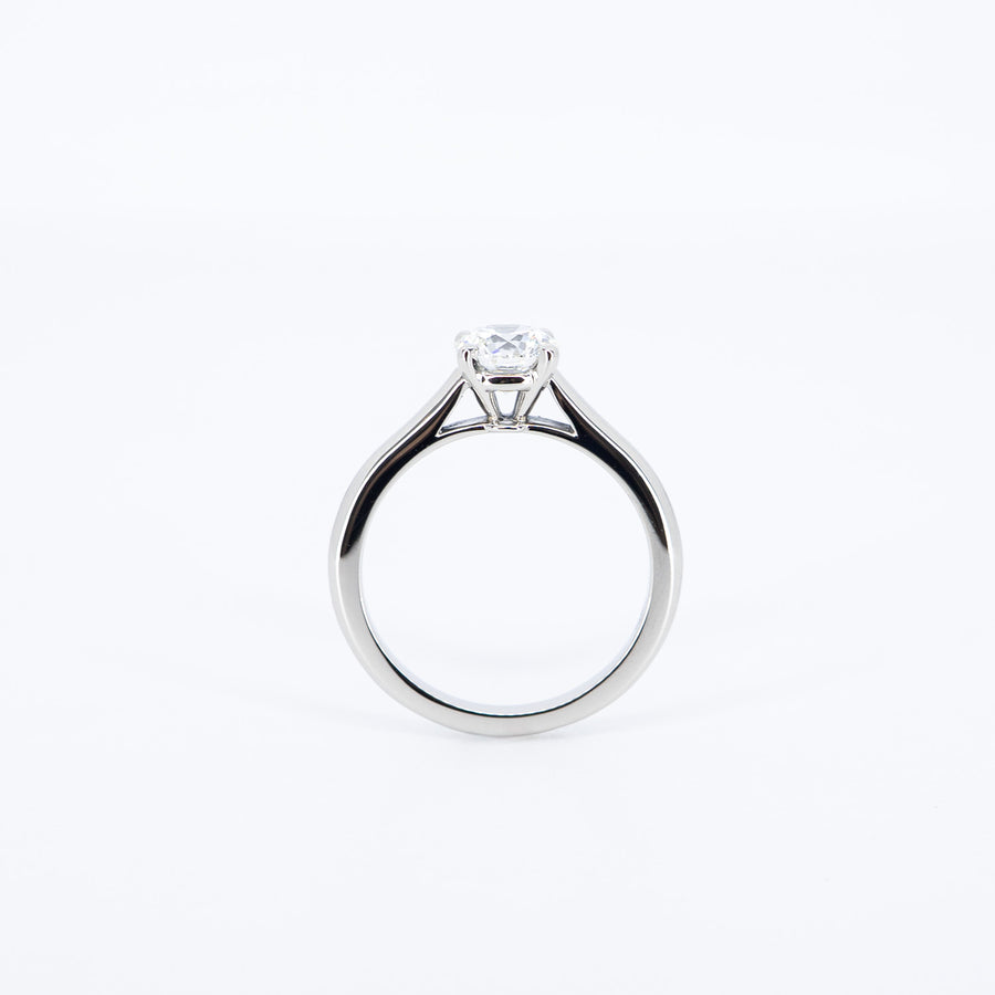 vrcar 7456 24/09/25 Cartier 1895 solitaire, เพชรเหลี่ยมเกสร 1.03 1.03ct G VVS1 pt950 2017 55 #T3