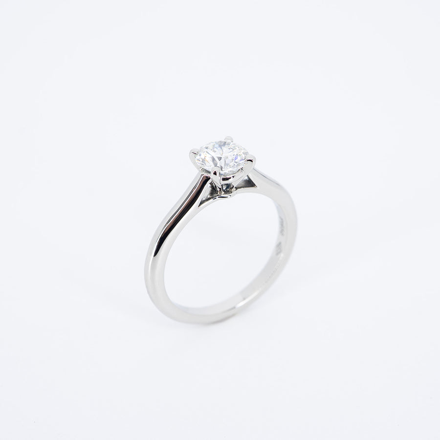 vrcar 7456 24/09/25 Cartier 1895 solitaire, เพชรเหลี่ยมเกสร 1.03 1.03ct G VVS1 pt950 2017 55 #T3