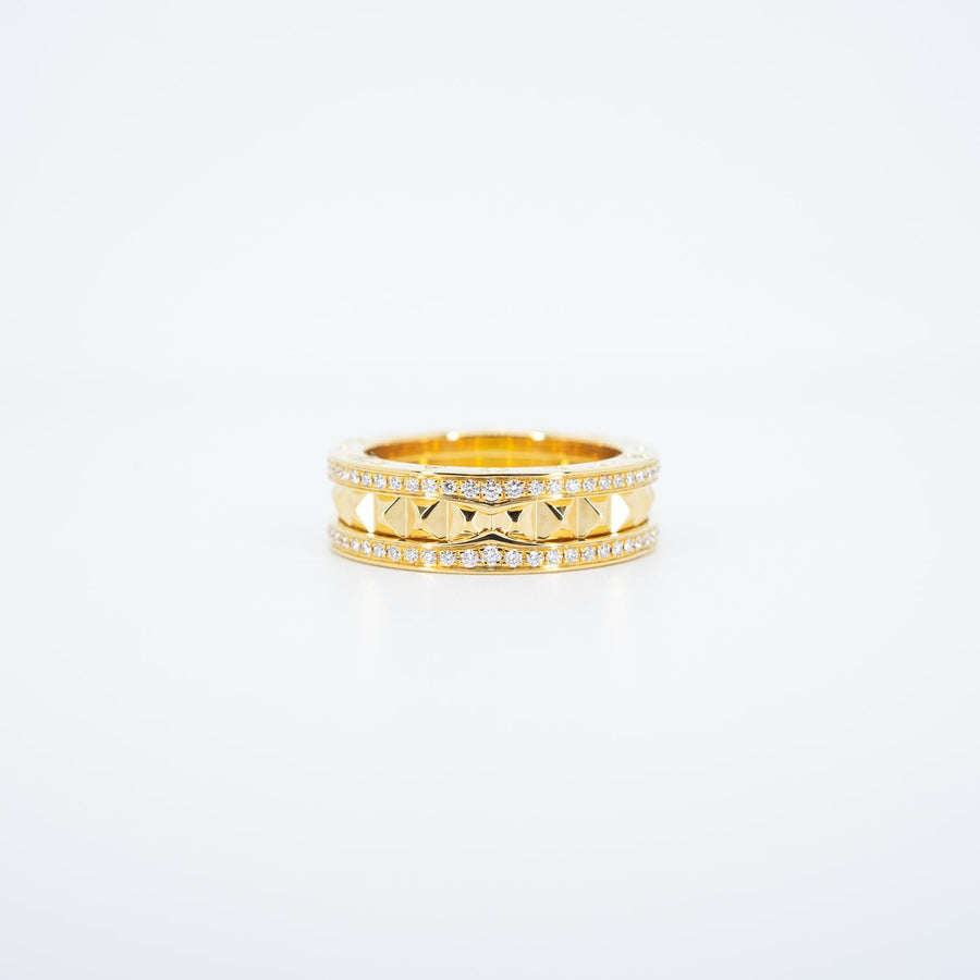 vrbvrHIT 7455 24/09/25 Bvlgari B.zero1 Rock one-band ring with studded Spiral set with Pavé diamonds on the edges yg 2022 กล่องและการ์ด 58 #T3