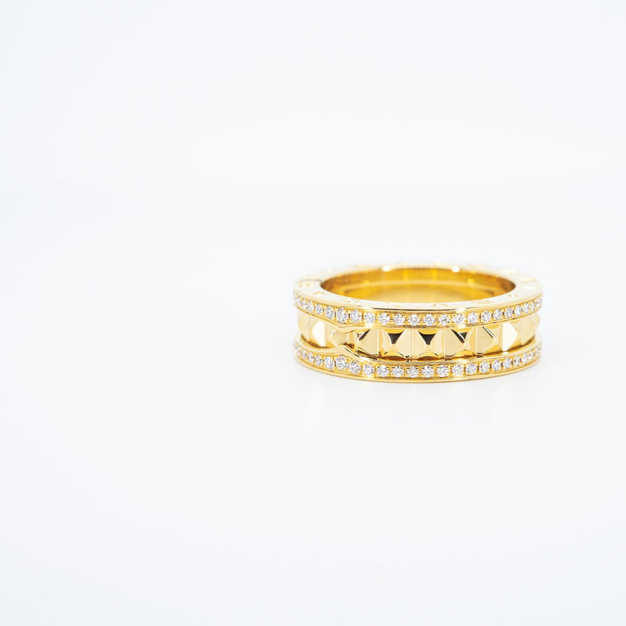 vrbvrHIT 7455 24/09/25 Bvlgari B.zero1 Rock one-band ring with studded Spiral set with Pavé diamonds on the edges yg 2022 กล่องและการ์ด 58 #T3