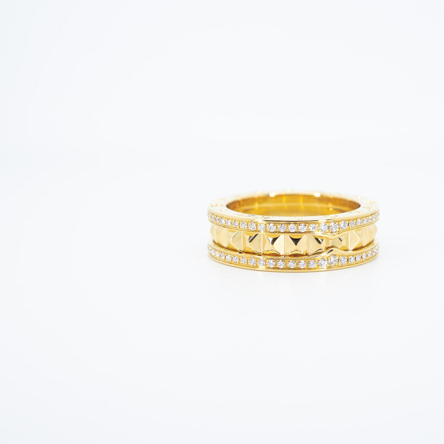vrbvrHIT 7455 24/09/25 Bvlgari B.zero1 Rock one-band ring with studded Spiral set with Pavé diamonds on the edges yg 2022 กล่องและการ์ด 58 #T3