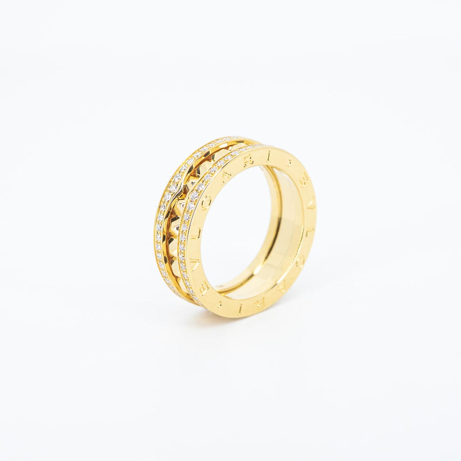 vrbvrHIT 7455 24/09/25 Bvlgari B.zero1 Rock one-band ring with studded Spiral set with Pavé diamonds on the edges yg 2022 กล่องและการ์ด 58 #T3