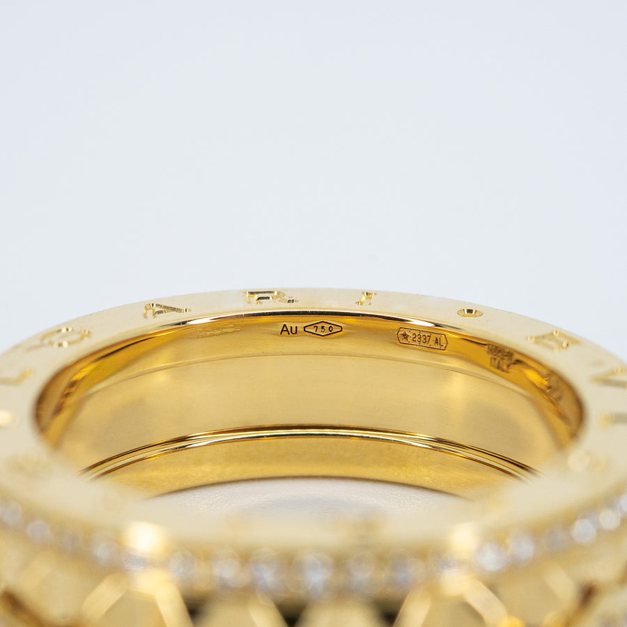 vrbvrHIT 7455 24/09/25 Bvlgari B.zero1 Rock one-band ring with studded Spiral set with Pavé diamonds on the edges yg 2022 กล่องและการ์ด 58 #T3