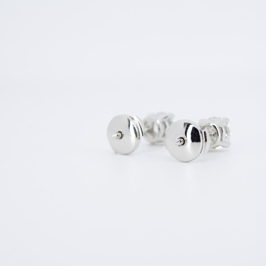 vrtieHIT 7457 24/09/25 Tiffany &amp; Co. Tiffany Solitaire ต่างหูเพชรในแพลทินัม 0.73 และ 0.73 กะรัต H VS1 pt950 2025 กล่องและการ์ด #T1