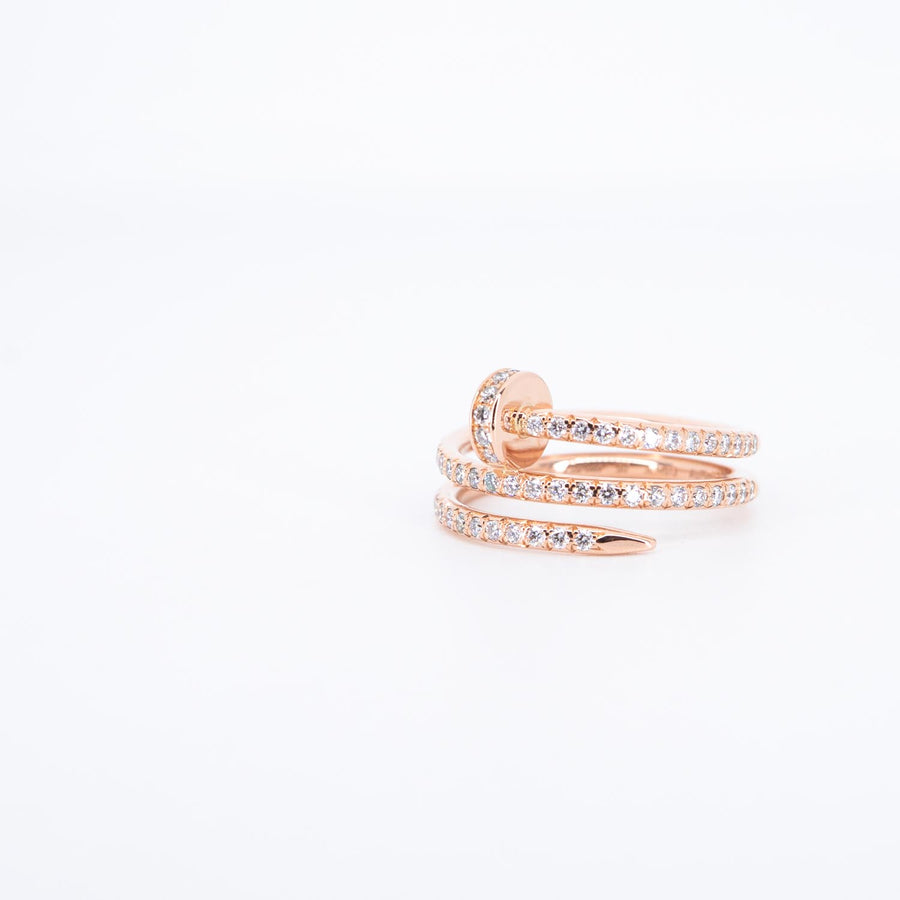 vrcarHIT 7449 24/09/25 Cartier Juste un Clou ring, double, half-paved pg JEM513 22/10/2022 กล่องและการ์ด 52 #T3