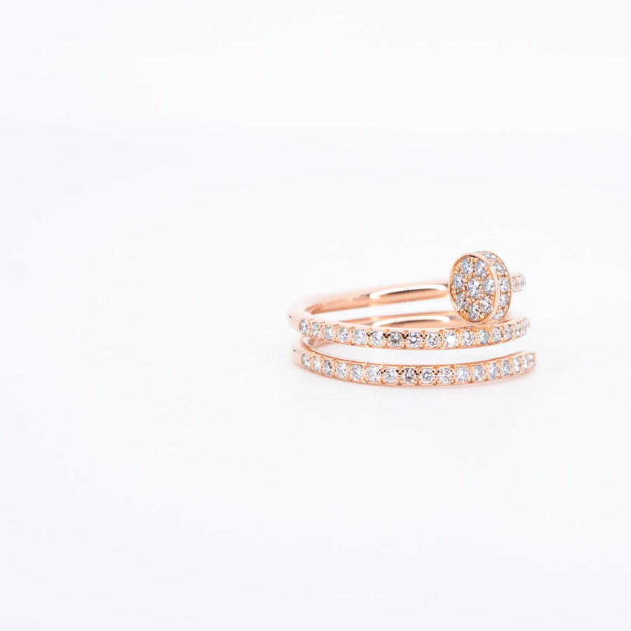 vrcarHIT 7449 24/09/25 Cartier Juste un Clou ring, double, half-paved pg JEM513 22/10/2022 กล่องและการ์ด 52 #T3