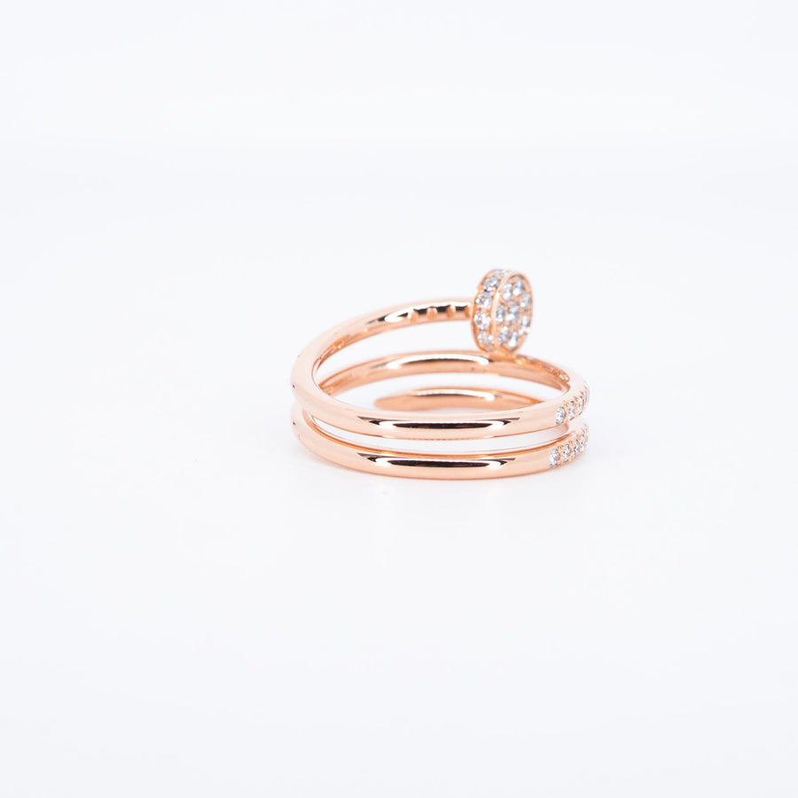 vrcarHIT 7449 24/09/25 Cartier Juste un Clou ring, double, half-paved pg JEM513 22/10/2022 กล่องและการ์ด 52 #T3