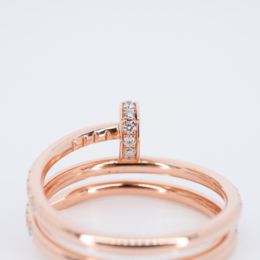 vrcarHIT 7449 24/09/25 Cartier Juste un Clou ring, double, half-paved pg JEM513 22/10/2022 กล่องและการ์ด 52 #T3