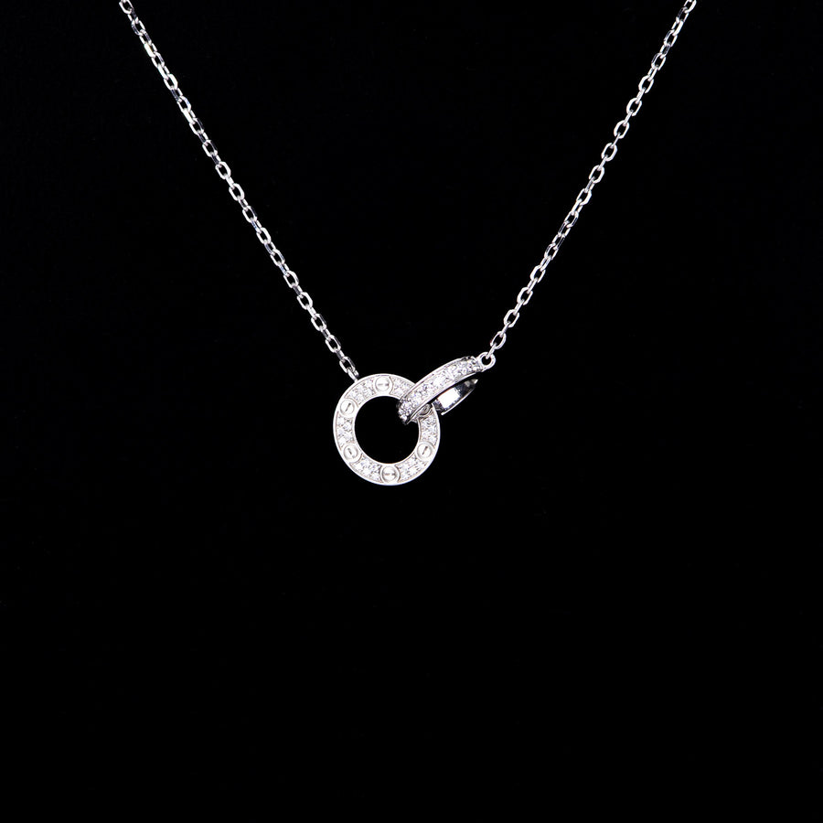 vrca 0973 Cartier Love Necklace, Paved wg GRM288 05/02/2019 กล่องและการ์ด 37/40cm. #T3