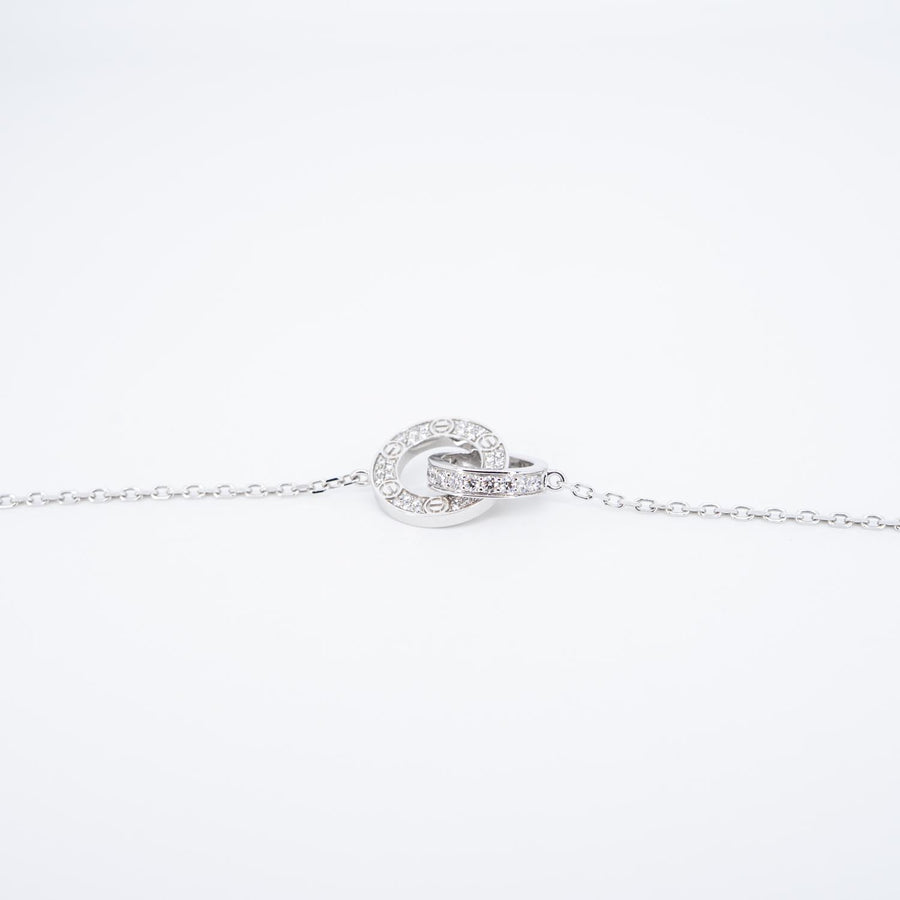 vrca 0973 Cartier Love Necklace, Paved wg GRM288 05/02/2019 กล่องและการ์ด 37/40cm. #T3