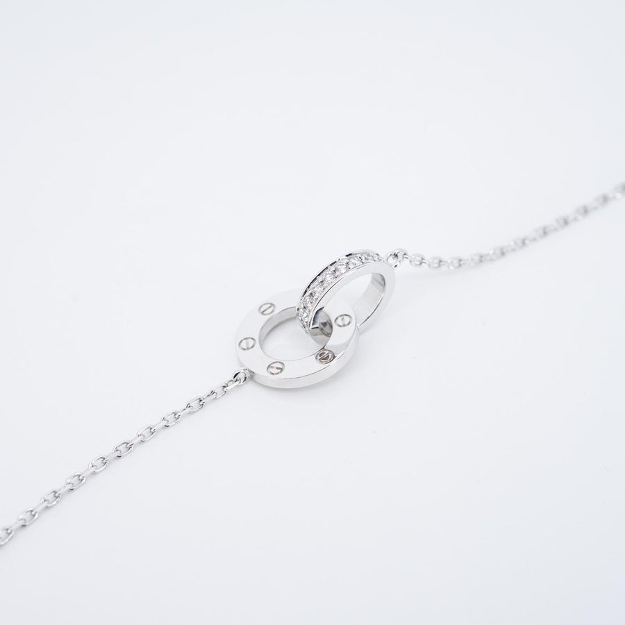 vrca 0973 Cartier Love Necklace, Paved wg GRM288 05/02/2019 กล่องและการ์ด 37/40cm. #T3