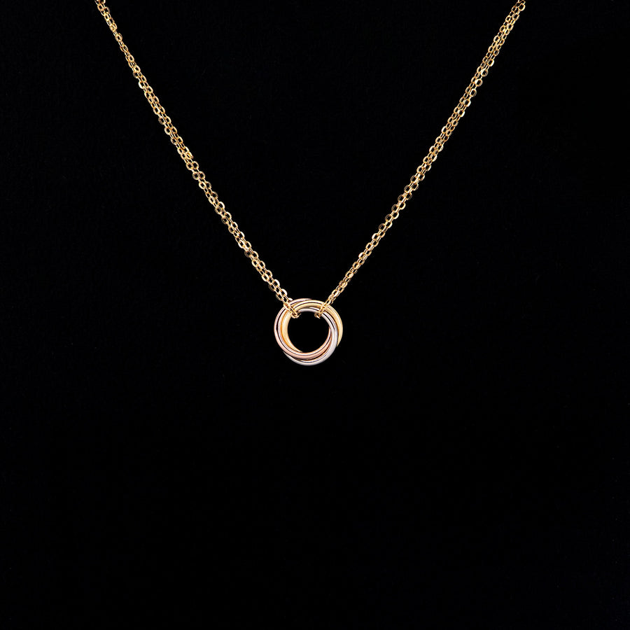 vrcanlimt 7437 Cartier Trinity pendant รุ่น mini 3Color XWW629 26/02/25 กล่องและการ์ด+ใบเสร็จ #T4