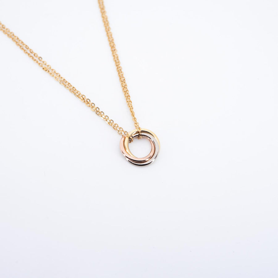 vrcanlimt 7437 Cartier Trinity pendant รุ่น mini 3Color XWW629 26/02/25 กล่องและการ์ด+ใบเสร็จ #T4