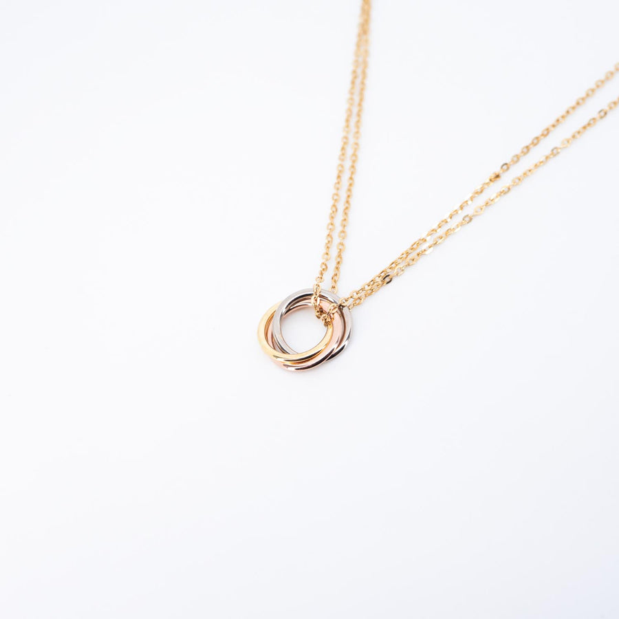 vrcanlimt 7437 Cartier Trinity pendant รุ่น mini 3Color XWW629 26/02/25 กล่องและการ์ด+ใบเสร็จ #T4