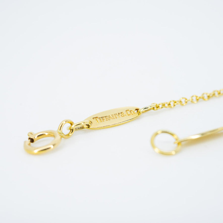 vrtinlim 7427 Tiffany &amp; Co. Elsa Peretti Open Heart pendent and Necklace yg ชนกล่อง 40.5cm. #T4