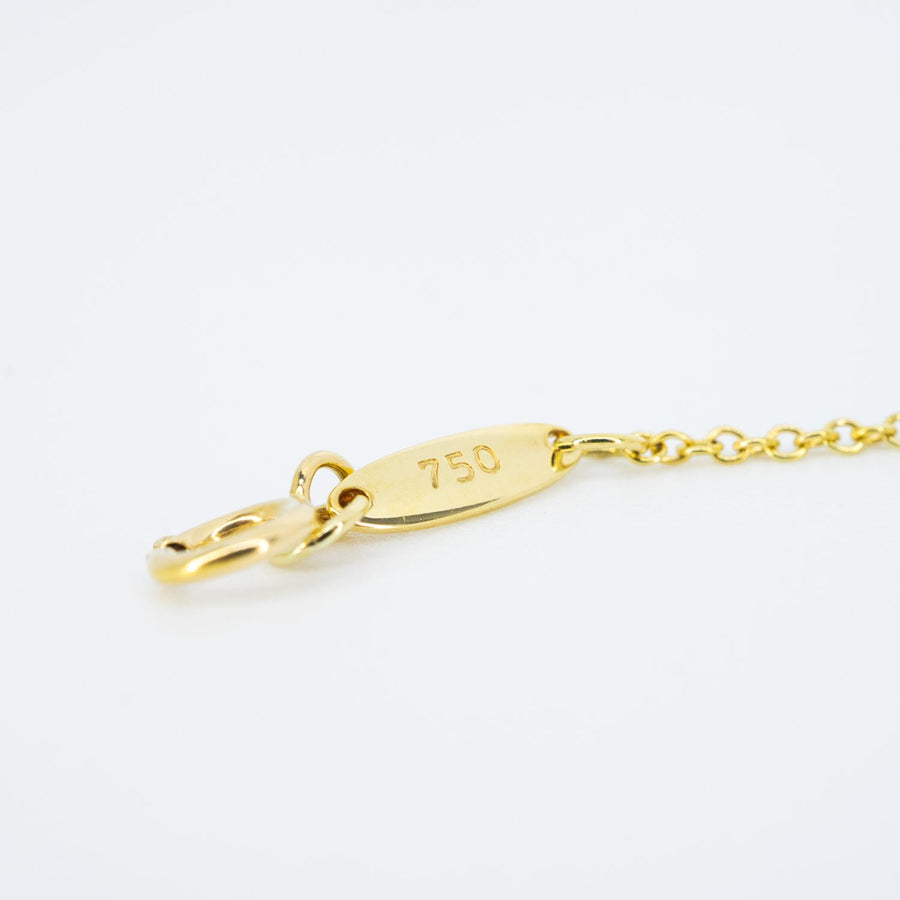 vrtinlim 7427 Tiffany &amp; Co. Elsa Peretti Open Heart pendent and Necklace yg ชนกล่อง 40.5cm. #T4