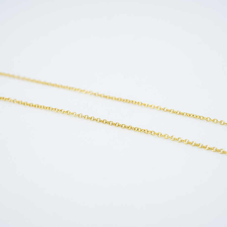 vrtinlim 7428 Tiffany &amp; Co. Elsa Peretti Open Heart pendent with Diamonds and Necklace yg ชนกล่อง 40.5cm. #T3