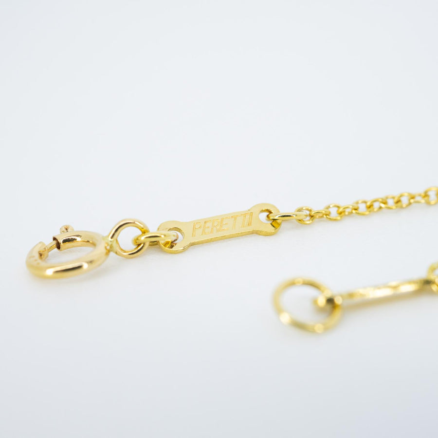 vrtinlim 7428 Tiffany &amp; Co. Elsa Peretti Open Heart pendent with Diamonds and Necklace yg ชนกล่อง 40.5cm. #T3