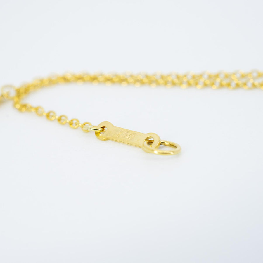 vrtinlim 7428 Tiffany &amp; Co. Elsa Peretti Open Heart pendent with Diamonds and Necklace yg ชนกล่อง 40.5cm. #T3