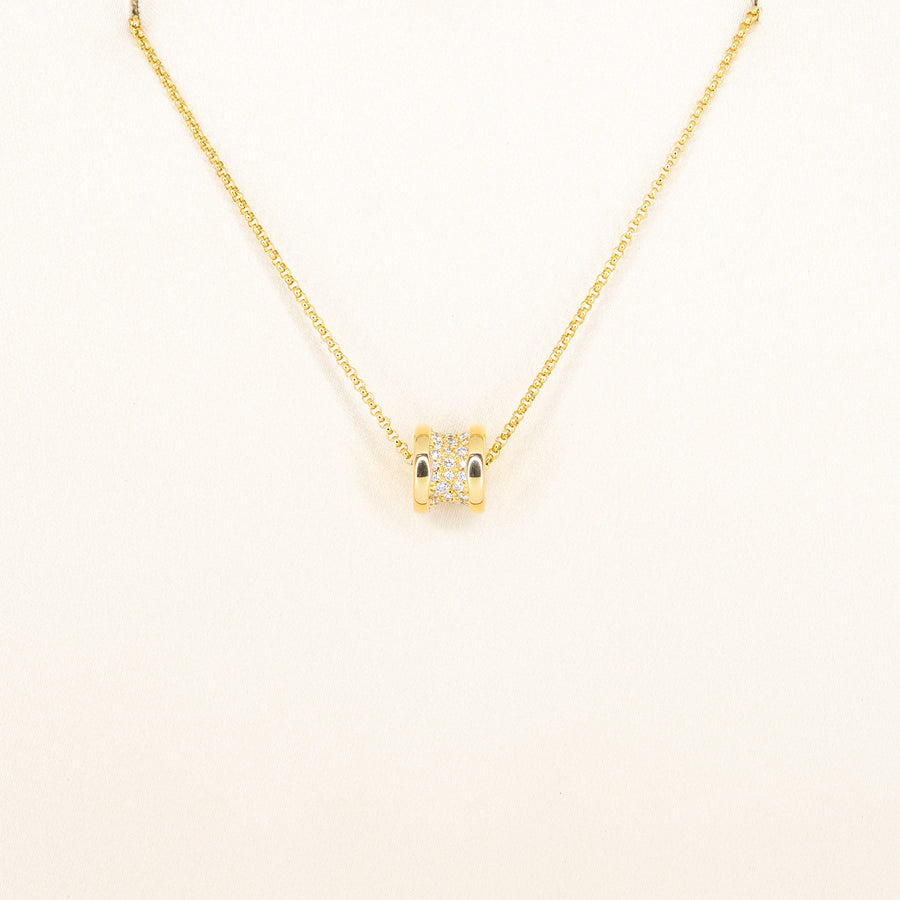 vrbvnlimt 7454 24/09/25 Bvlgari B.zero1 mini necklace with Pavé diamonds yg 2021 กล่องและการ์ด #T3