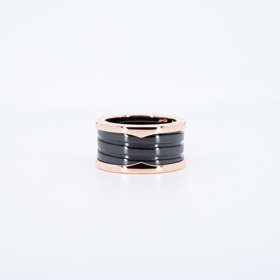 vrbvrimt 7445 23/09/25 Bvlgari B.zero1 4band Black Ceramic Ring pg KCV7MM 57 #T4