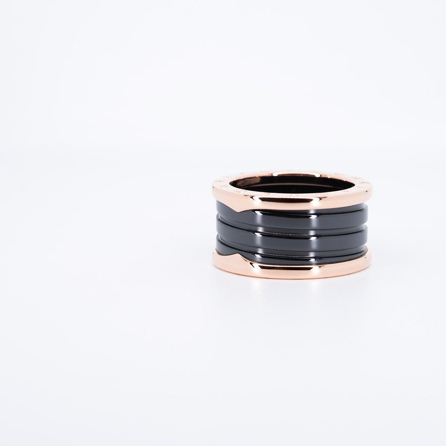 vrbvrimt 7445 23/09/25 Bvlgari B.zero1 4band Black Ceramic Ring pg KCV7MM 57 #T4