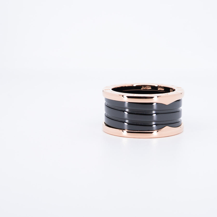 vrbvrimt 7445 23/09/25 Bvlgari B.zero1 4band Black Ceramic Ring pg KCV7MM 57 #T4