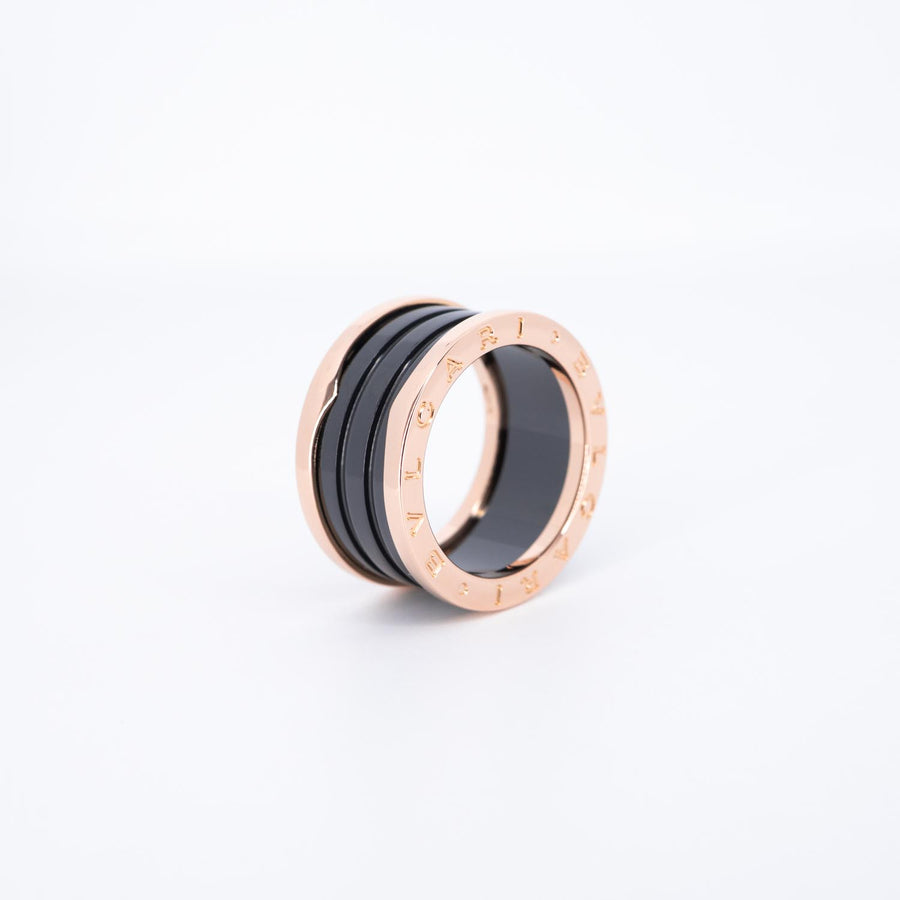 vrbvrimt 7445 23/09/25 Bvlgari B.zero1 4band Black Ceramic Ring pg KCV7MM 57 #T4